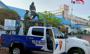 Apel HUT ke 75 Polisi Militer TNI AL di Lanal TBK Berlangsung Hikmat
