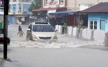 Jalan Pelipit Karimun Banjir Lagi