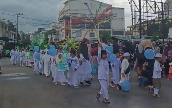 Ratusan Pelajar Lingga Gelar Pawai Sambut Ramadhan 1445 H