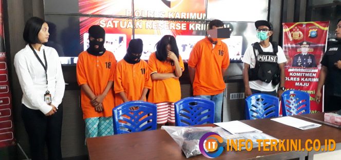
					LM (tengah) tersangka tindak pidana perdagangan orang (TPPO) yang ditangkap Satreskrim Polres Karimun.